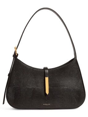 DeMellier Black Lizard Tokyo Shoulder Bag